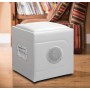 Dynabass - SOFA SOUND WHITE - Pouf musical Bluetooth sans fil - 10W - Batterie rechargeable intégrée