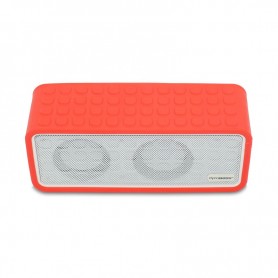 Dynabass - POWERSOUND RED - Enceinte Bluetooth stéréo - Powerbank 3000mAh - 6W - NFC - Silicone protecteur