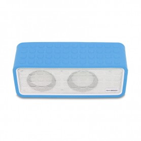 Dynabass - POWERSOUND BLUE - Enceinte Bluetooth stéréo - Powerbank 3000mAh - 6W - NFC - Silicone protecteur